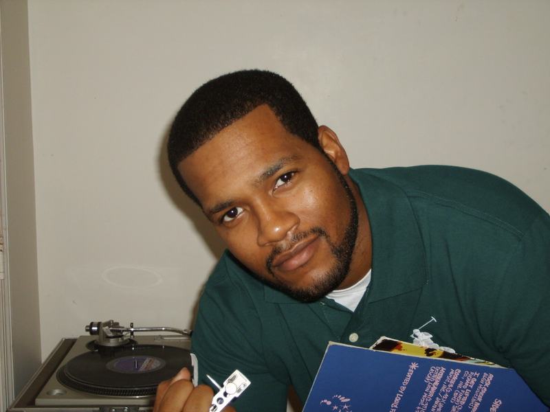 DJ with turntables
